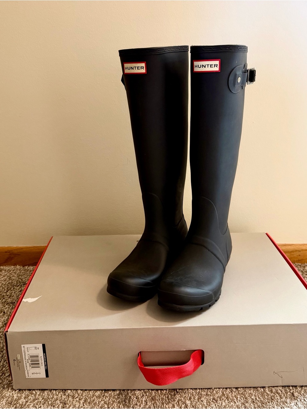 Hunter Original Tall Black Rain Boots for Women